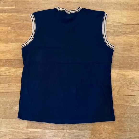 Highland Outfitters men's navy blue tan golf vest pull over top size XL
b27 - Picture 3 of 3